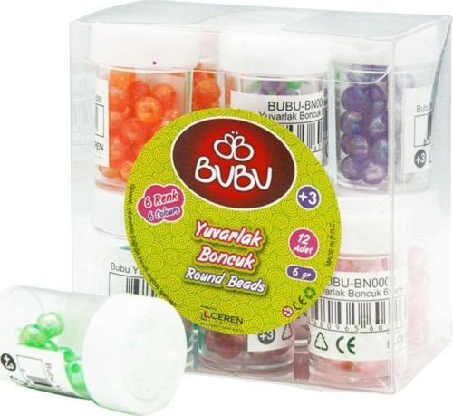 Yuvarlak Boncuk 6 Renk Bubu-Bn0001 (12 Li Paket)