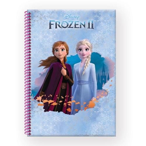 Frozen II A4 80 Yaprak Kareli Spiralli Karton Kapak Defter 60 Gram