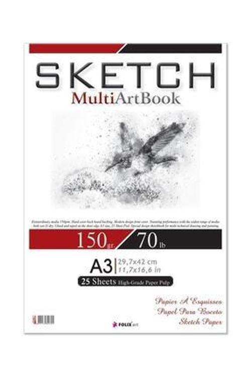 Sketch Multi Art 150 Gr A3 25 Yaprak Eskiz Defteri FLX-821305