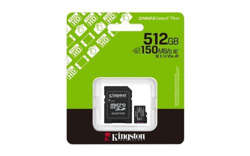Sdcs3-512Gb 512Gb Microsdxc Canvas Select Plus Gen3 150Mb-S A1 Card + Adapter Hafıza Kartı