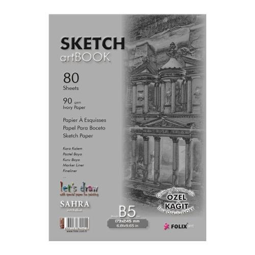 Sahra Bloknot Not Defteri Tutkallı İvory Kağıt 17,3X24,5 90 Gram FLX-821411