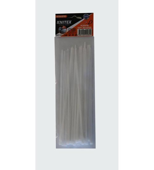 Plastik Beyaz Kelepçe 3,6 X 200Mm KTX-072 (25 Li Paket)