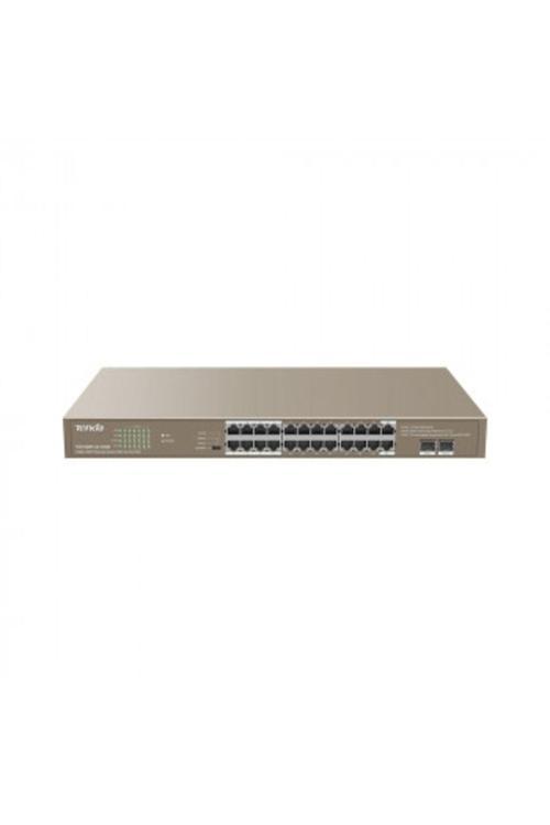 Teg1126P-24-410W 24 Port Poe+ 10-100-1000 2 Port Sfp Switch Çelik Kasa Rack Mount