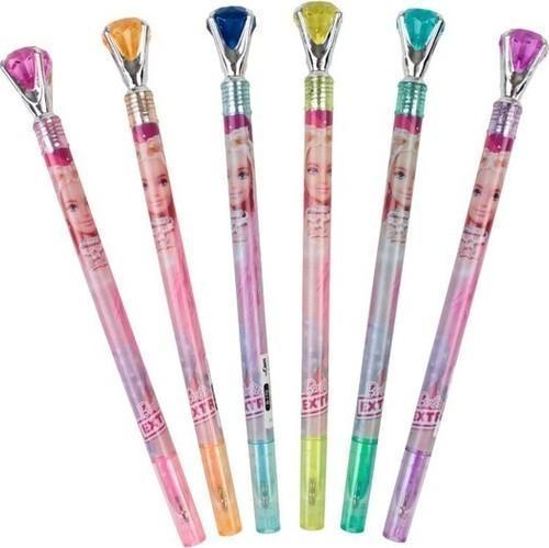 Jel Tükenmez Kalem Barbie Taşlı 6 Renk B-170 (48 Li Paket)