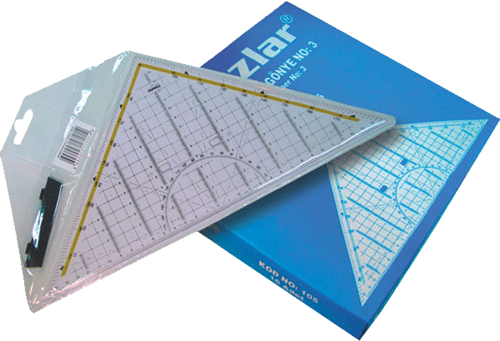 Kod:105 Geometrik Açılı Gönye No:3