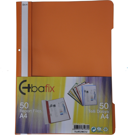 Telli Dosya Plastik A-4 Turuncu 66729 50 Li (1 Paket 50 Adet)