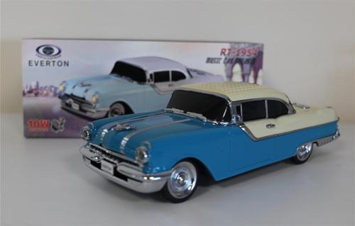 Turkuaz Arabalı Bluetooth Fm-Usb-Tf-Aux Şarjlı Nostaljik Radyo Rt-1954