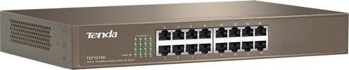 Tef1016D 16 Port 10-100 Mbps Switch Çelik Kasa Rack Mount