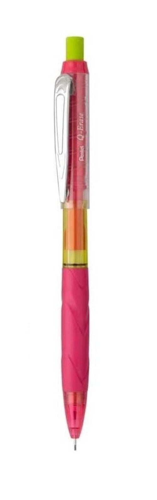 Versatil Kalem (Mekanik Kurşun Kalem) Metal Klipsli Büyük Boy Silgili Q-Erase 0.5 Mm Pembe y-qe425-p