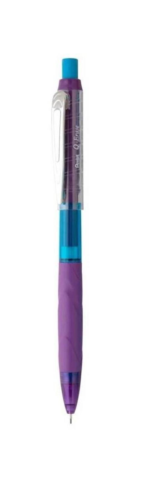 Versatil Kalem (Mekanik Kurşun Kalem) Metal Klipsli Büyük Boy Silgili Q-Erase 0.7 Mm Mor y-qe427-v