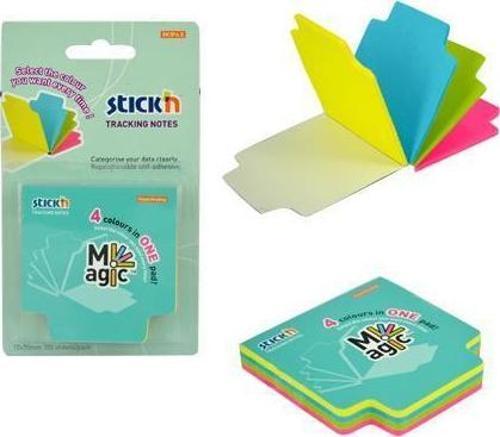 Stickn Yapışkanlı Not Kağıdı 70X70 Mm 4 Neon Renk 100 Yaprak 4-2156000-5001