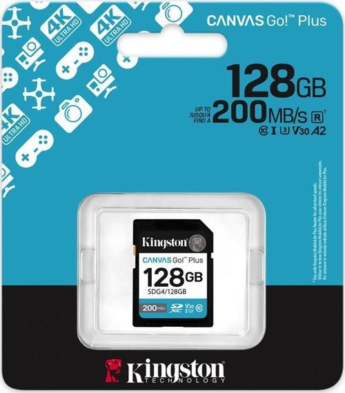 Sdg4-128Gb 128Gb Sdxc Canvas Go Plus Gen4 200Mb-S C10 Uhs-İ U3 V30 Hafıza Kartı