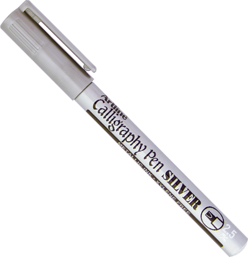 Ek-993Xf Kaligrafi Kalemi Kesik Uçlu 2.5 Mm Gümüş (12 Li Kutu)