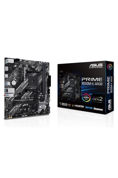 Prime B550M-K Argb 5100Mhz (Oc) Ddr4 Soket Am4 M.2 Hdmi Matx Amd Anakart