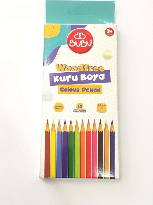 Kuru Boya Kalemi Woodfree Tam Boy 12 Renk Kur001