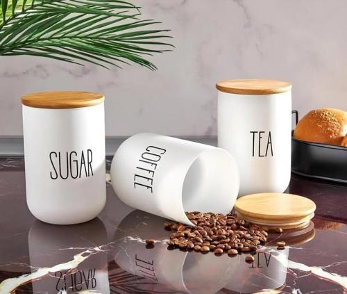 3lü Bambu Kapaklı Cam Kavanoz Seti Duo100