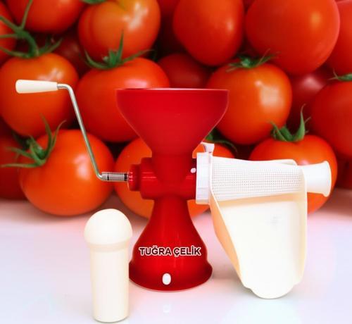 Tuğra Plastik El Tipi Biber, Domates Püre ve Salça Makinesi – Metal Çevirme Kollu
