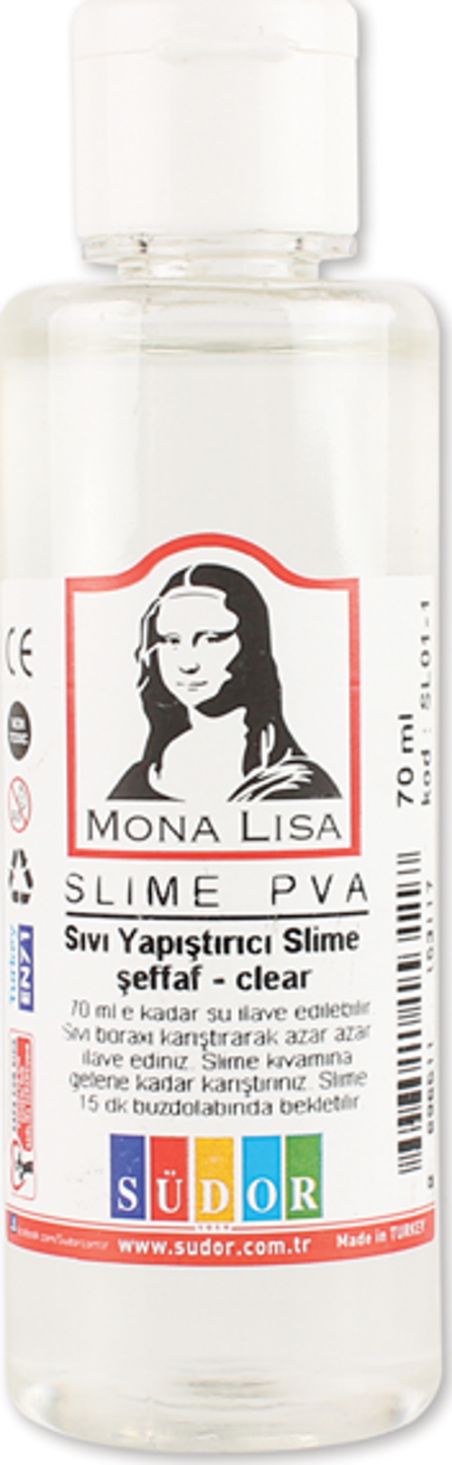 Monalisa Sl01-1 Sıvı Yapıştırıcı Slime 70 Ml Şeffaf (12 Li Paket)