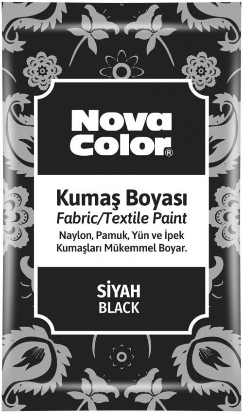 Toz Kumaş Boyası (12 Gr X 12 Adet) Siyah Nc-904 (12 Li Paket)