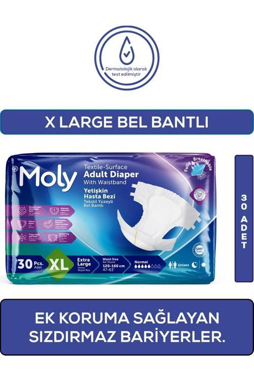 Bel Bantlı Hasta Bezi Xlarge 30'Lu