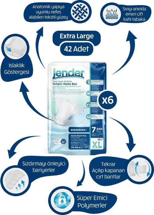 Bel Bantlı Xl 7'Li 6 Paket 42 Adet