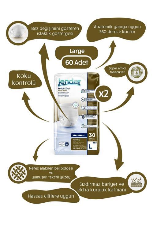 Emici Külot Large 60 Adet 2 Paket 30 Luk