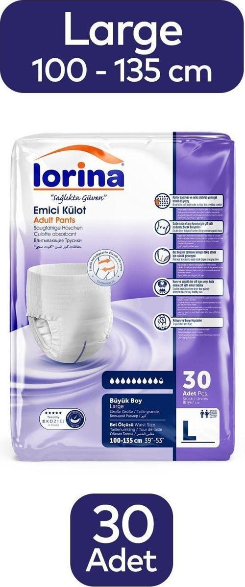 Emici Külot Hasta Bezi Large 30 Adet