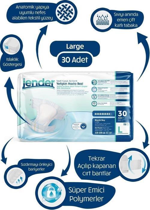 Belbantlı Yetişkin Hasta Bezi 30 Adetli