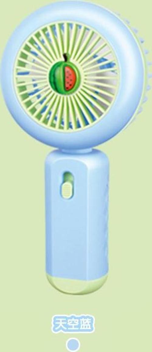 Ledli Mini Fan Şarj Edilebilir El Fanı Vantilatör - Mavi (karpuz)