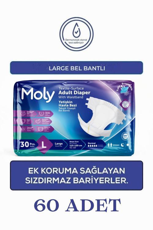 30 'Lu L Beden Hasta Bezi (2 Li Paket)
