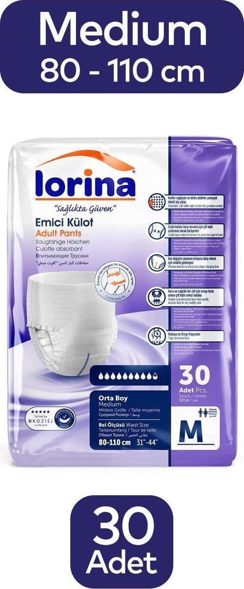 Emici Külot Yetişkin Hasta Bezi Medium 30 Adet