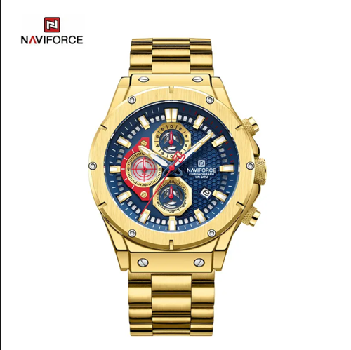 Erkek Kol Saati Analog Metal Kordon Gold