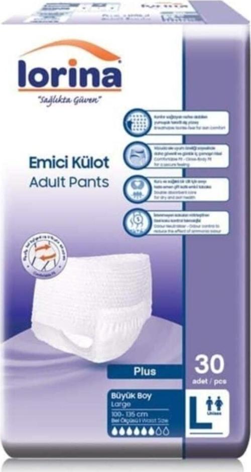 Yetişkin Emici Külot Large 30'Lu 8 Paket 240 Adet