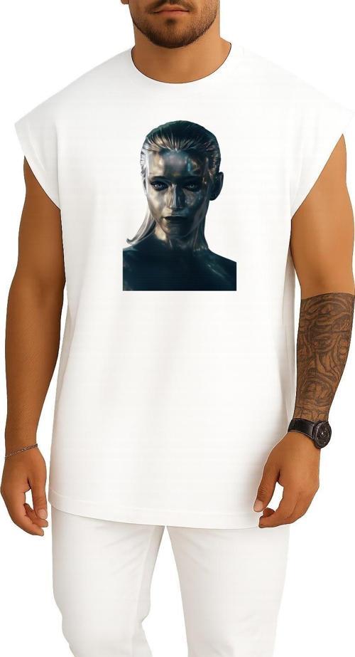 Oversize Shalla Bal Fantastic Four First Steps Göğüs Tasarımlı Atlet