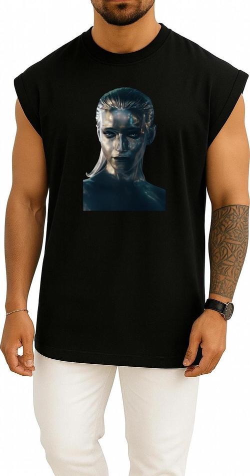 Oversize Shalla Bal Fantastic Four First Steps Göğüs Tasarımlı Atlet