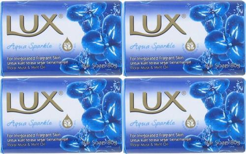 Lux Sabun 80GR Aqua Sparkle (Su Gibi Işıltı) (4 Lü Set)