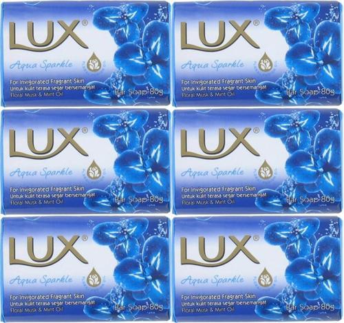 Lux Sabun 80GR Aqua Sparkle (Su Gibi Işıltı) (6 Lı Set)