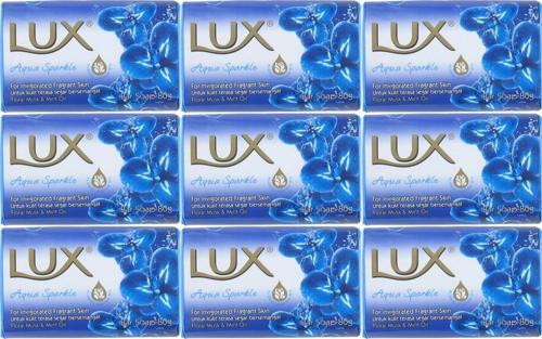 Lux Sabun 80GR Aqua Sparkle (Su Gibi Işıltı) (9 Lu Set)