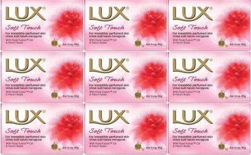 Lux Sabun 80GR Soft Touch (Yumuşak Dokunuş) (9 Lu Set)