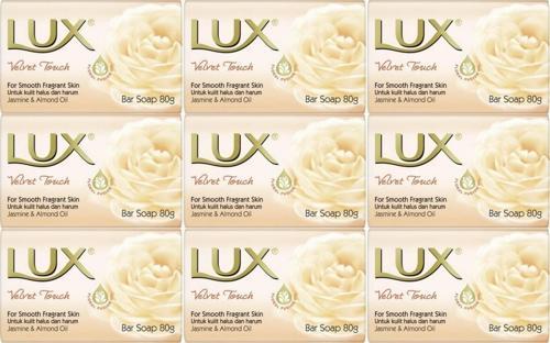 Lux Sabun 80GR Velvet Touch (Kadife Dokunuş) (9 Lu Set)