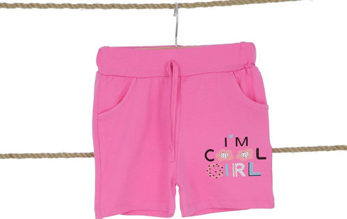 KALP GIRL BASKILI KIZ ŞORT Pembe