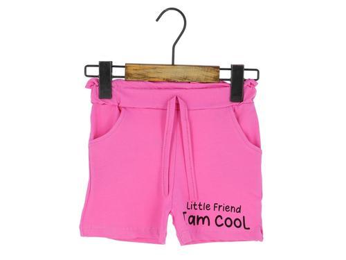 CEPLİ LİTTLE FRİEND I AM COOL BASKILI KIZ ŞORT Pembe