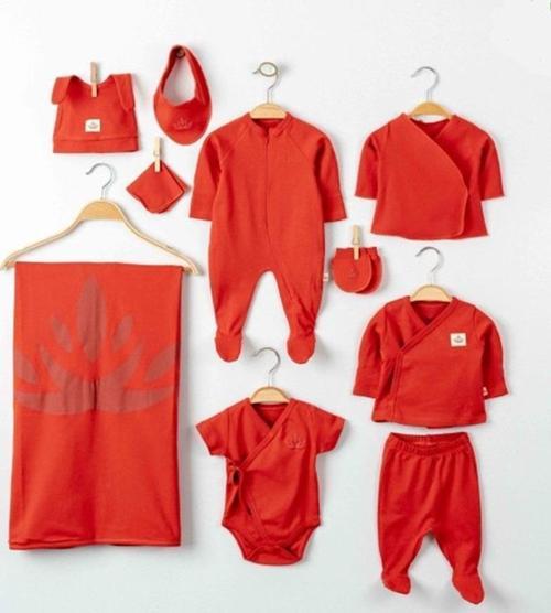 ORGANİK BASIC ONLU SET KIRMIZI