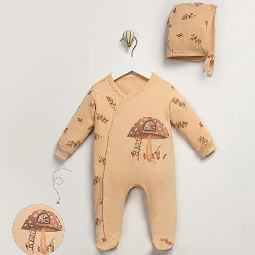 LOVEMAXX MANTARLI TULUM ŞAPKA SET Bej