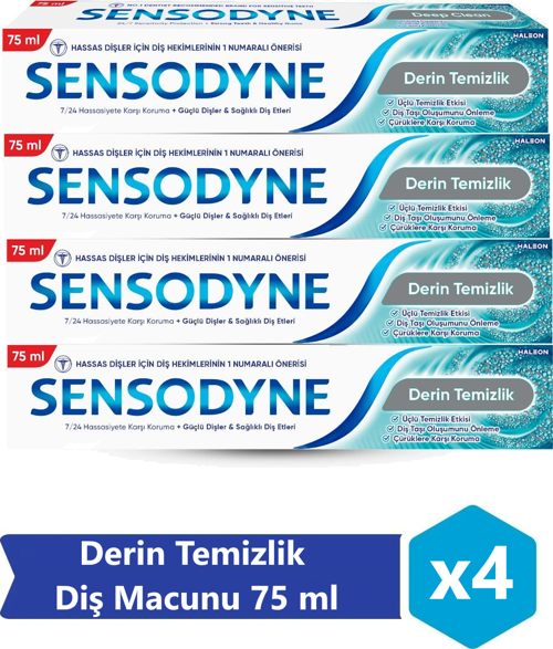 Derin Temizlik Diş Macunu 75 ml x 4 Adet