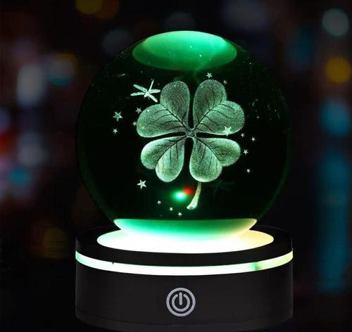 Usb li Dönen Yonca Cam Küre