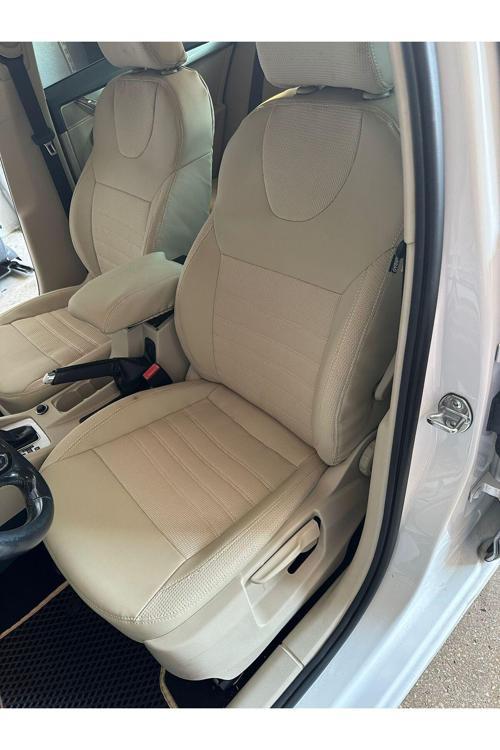 Skoda Octavia 2013-2016 Elegance-Stayle Paket Yarı Deri Yarı Kumaş Araca Özel Dikim Koltuk Kılıfı