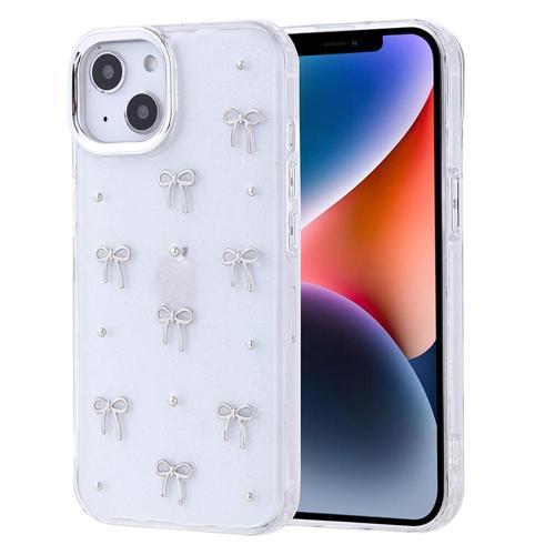 iPhone 14 Uyumlu Kamera Korumalı Kiraz-Fiyonk Figürlü Silikon Kapak