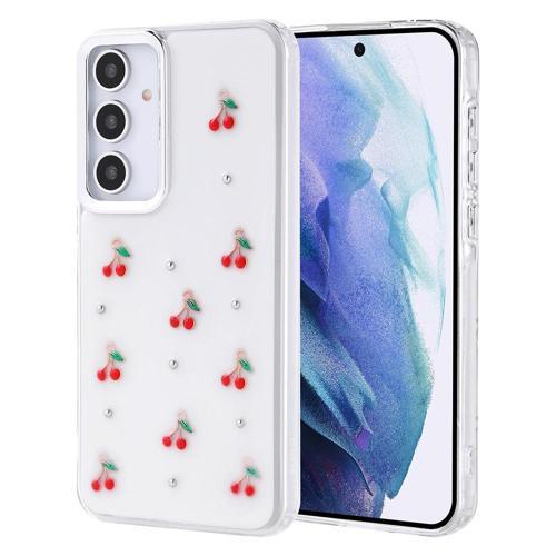 Samsung Galaxy A55 Uyumlu Kamera Korumalı Kiraz-Fiyonk Figürlü Silikon Kapak