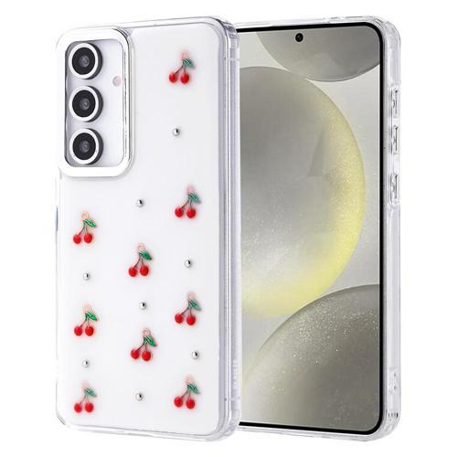 Samsung Galaxy S24 FE Uyumlu Kamera Korumalı Kiraz-Fiyonk Figürlü Silikon Kapak